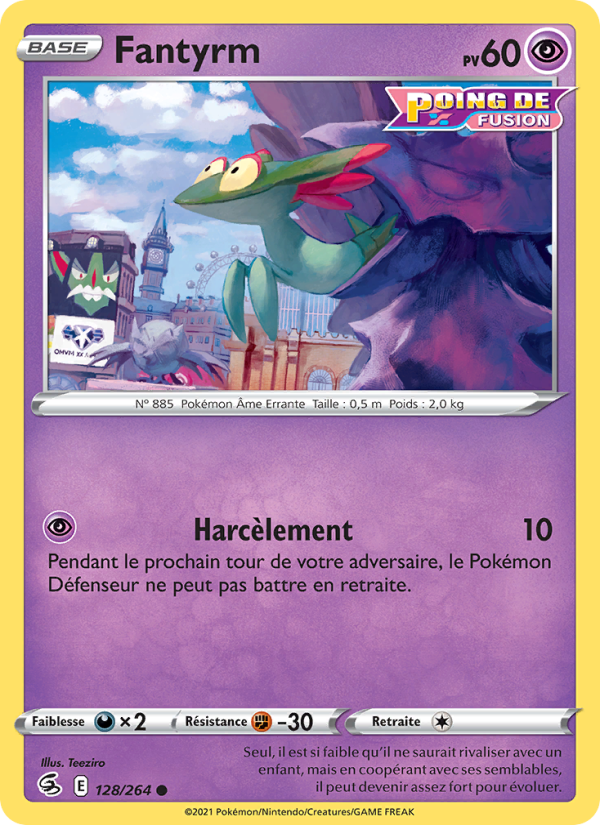 Fantyrm 128 — Fusion Strike (French Pokémon TCG card)