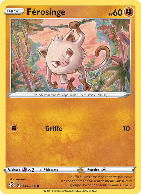 Férosinge 133 — Fusion Strike (French Pokémon TCG card)