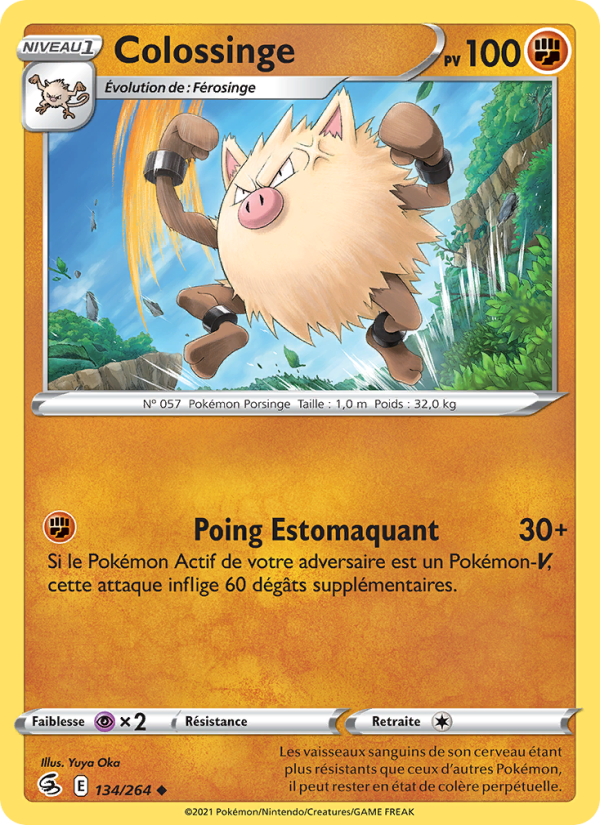 Colossinge 134 — Fusion Strike (French Pokémon TCG card)