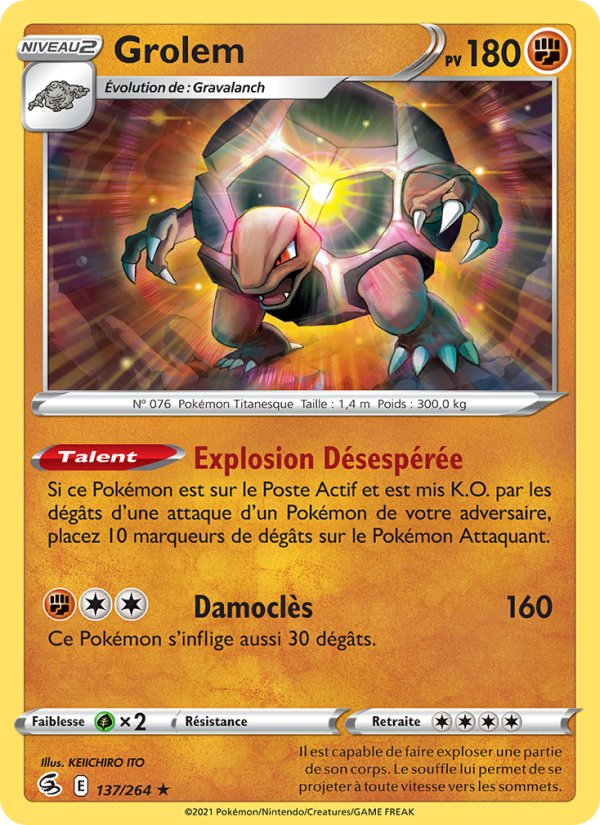 Grolem 137 — Fusion Strike (French Pokémon TCG card)