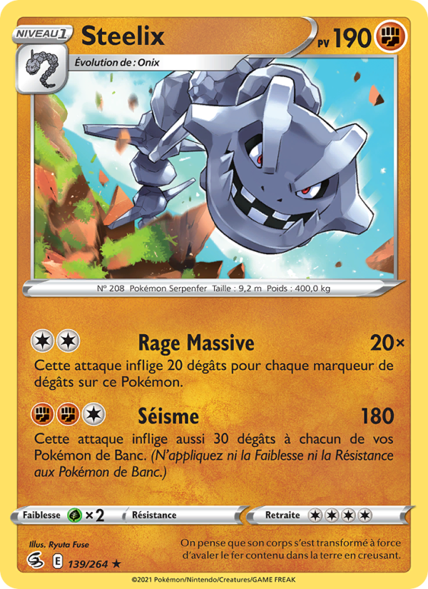 Steelix 139 — Fusion Strike (French Pokémon TCG card)