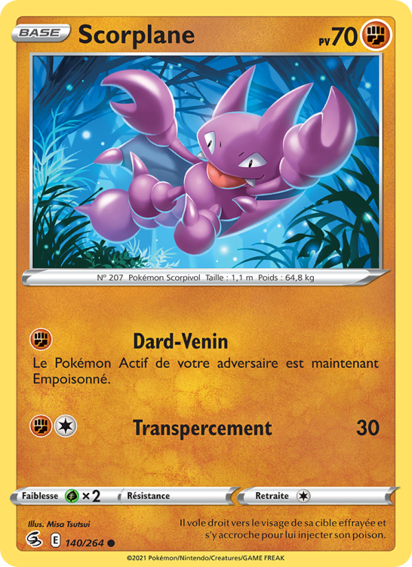 Scorplane 140 — Fusion Strike (French Pokémon TCG card)