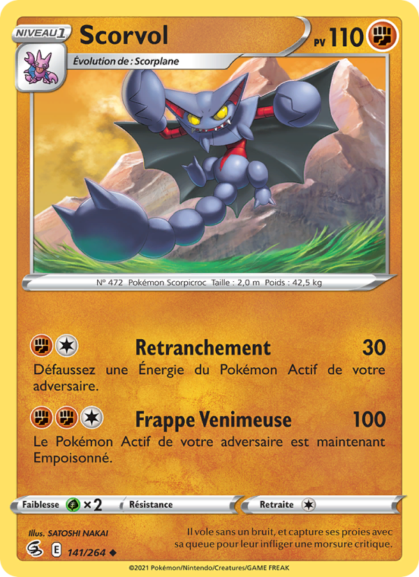 Scorvol 141 — Fusion Strike (French Pokémon TCG card)