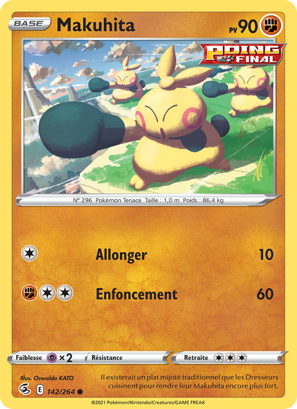 Makuhita 142 — Fusion Strike (French Pokémon TCG card)