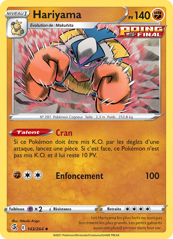 Hariyama 143 — Fusion Strike (French Pokémon TCG card)