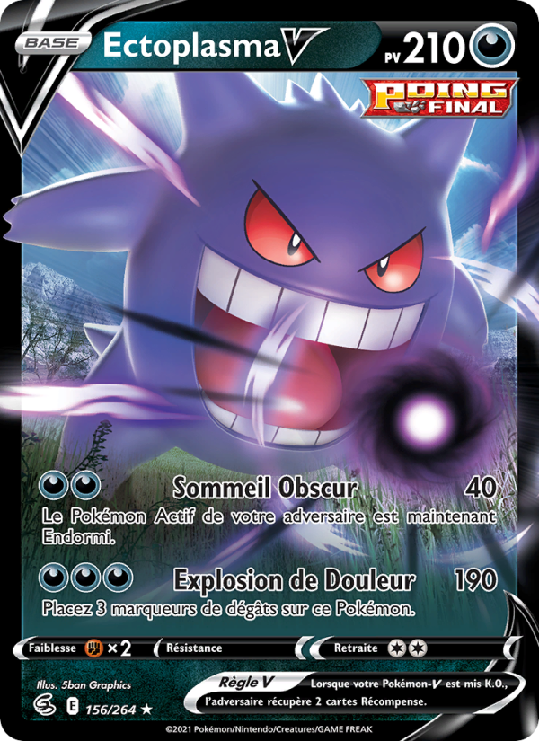 Ectoplasma V 156 — Fusion Strike (French Pokémon TCG card)