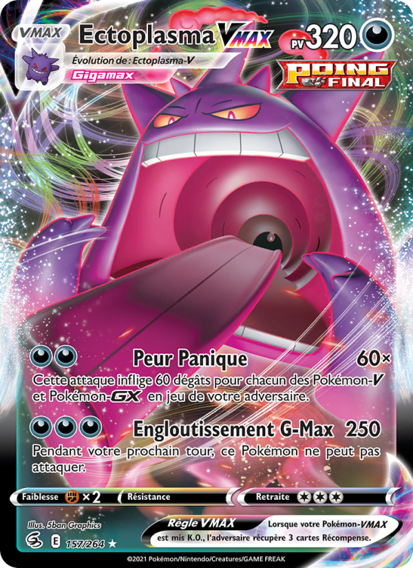 Ectoplasma VMAX 157 — Fusion Strike (French Pokémon TCG card)