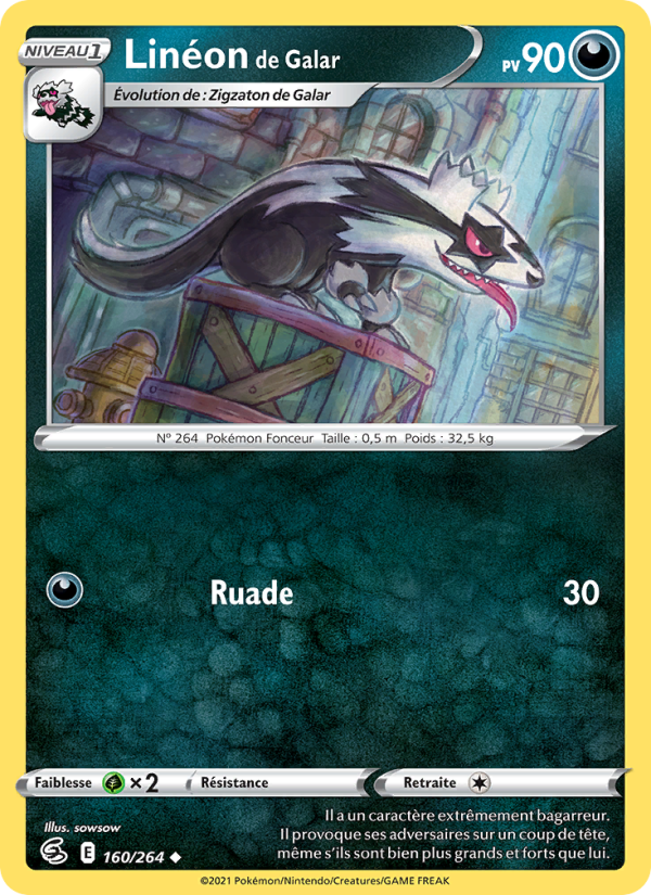 Linéon de Galar 160 — Fusion Strike (French Pokémon TCG card)