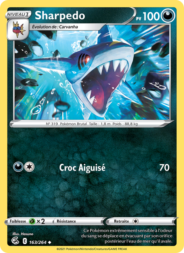 Sharpedo 163 — Fusion Strike (French Pokémon TCG card)