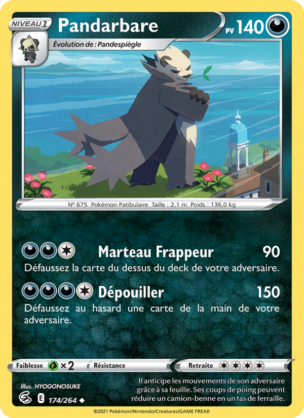 Pandarbare 174 — Fusion Strike (French Pokémon TCG card)