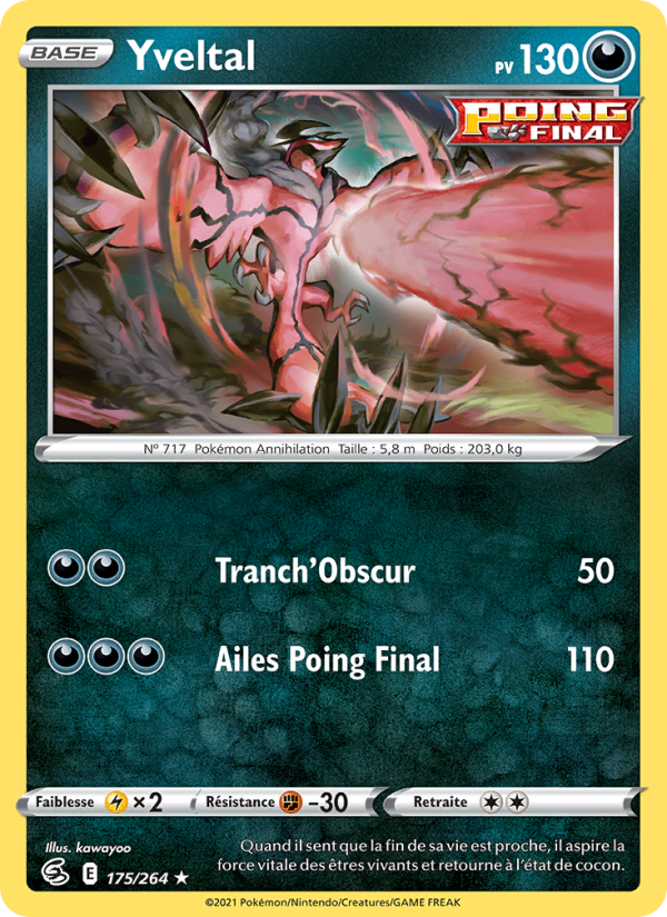Yveltal 175 — Fusion Strike (French Pokémon TCG card)