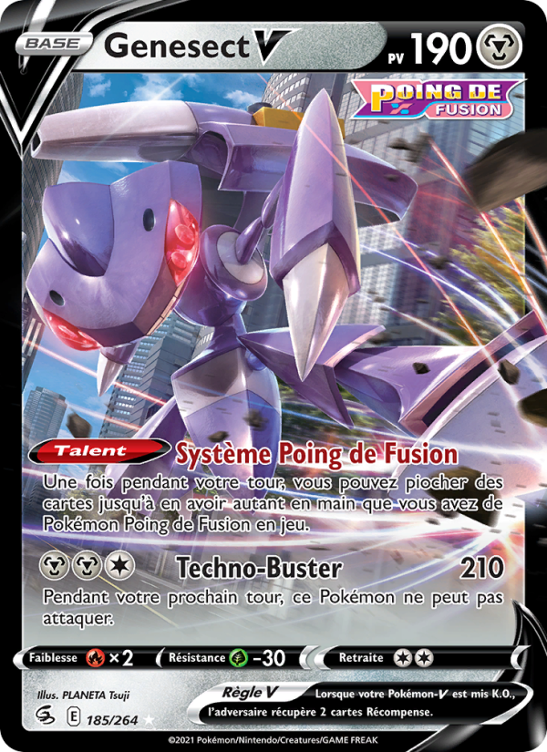 Genesect V 185 — Fusion Strike (French Pokémon TCG card)