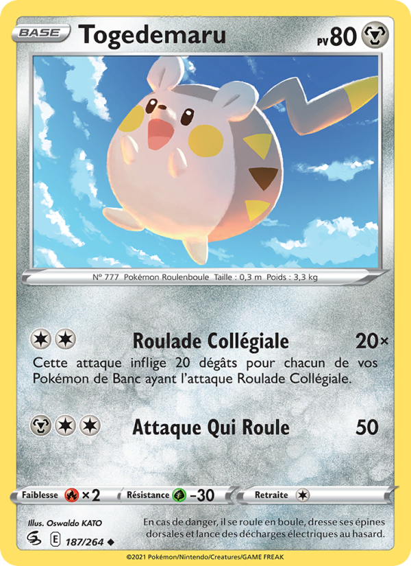 Togedemaru 187 — Fusion Strike (French Pokémon TCG card)