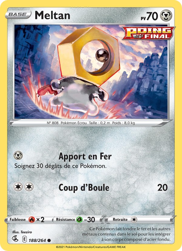 Meltan 188 — Fusion Strike (French Pokémon TCG card)