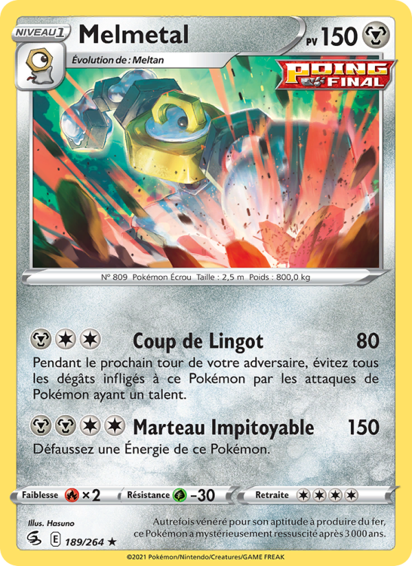 Melmetal 189 — Fusion Strike (French Pokémon TCG card)