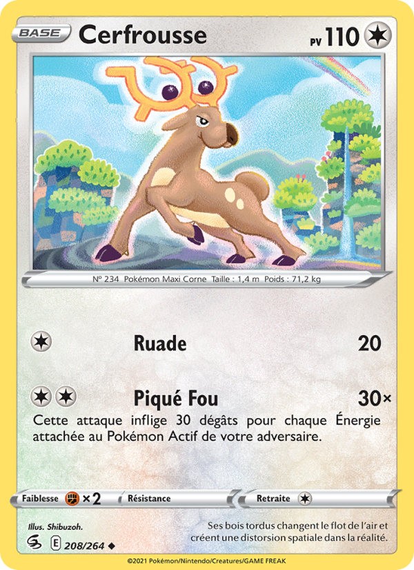 Cerfrousse 208 — Fusion Strike (French Pokémon TCG card)