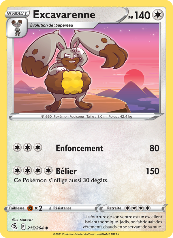 Excavarenne 215 — Fusion Strike (French Pokémon TCG card)