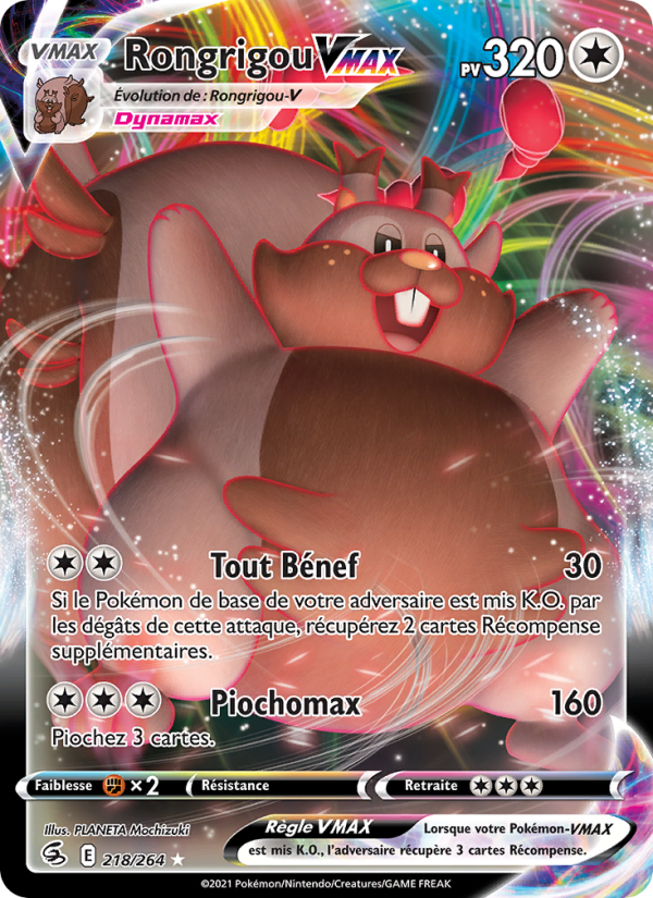 Rongrigou VMAX 218 — Fusion Strike (French Pokémon TCG card)