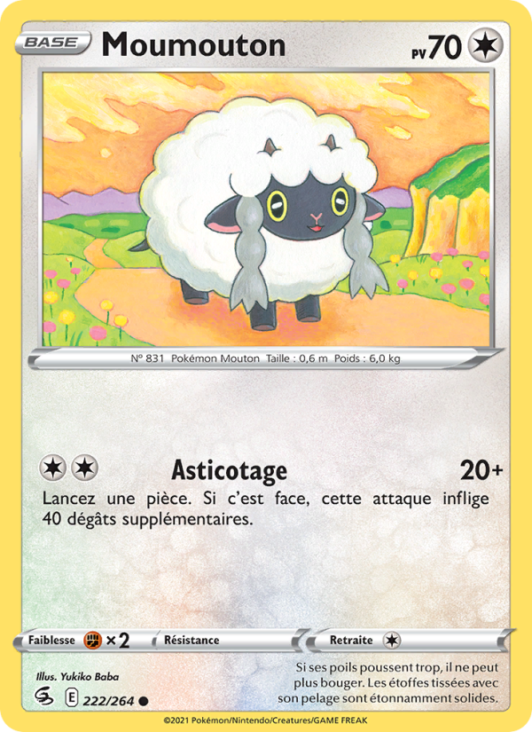 Moumouton 222 — Fusion Strike (French Pokémon TCG card)