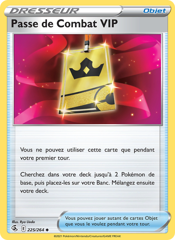 Passe de Combat VIP 225 — Fusion Strike (French Pokémon TCG card)