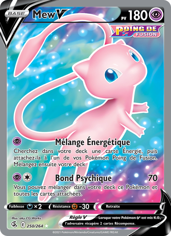 Mew V 250 — Fusion Strike (French Pokémon TCG card)