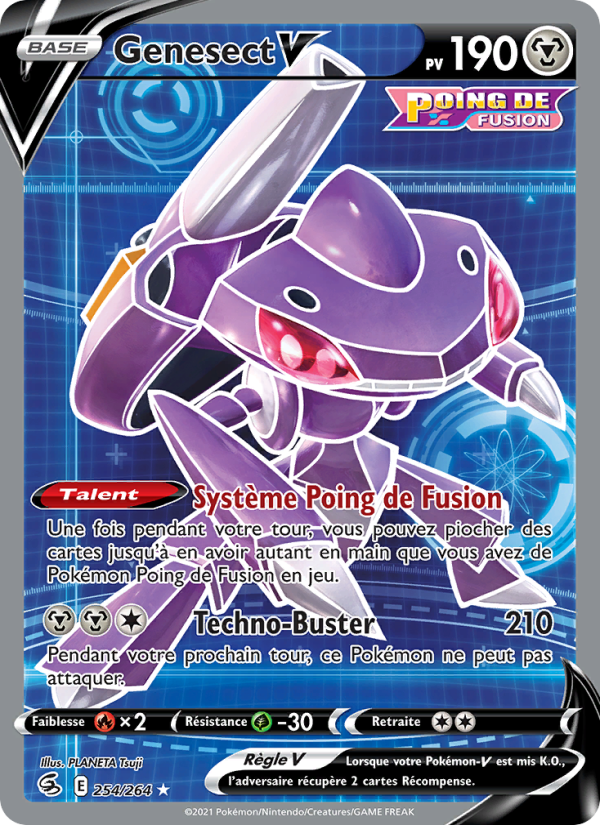 Genesect V 254 — Fusion Strike (French Pokémon TCG card)