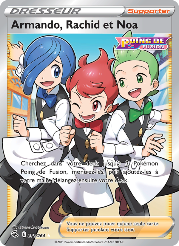 Armando, Rachid et Noa 258 — Fusion Strike (French Pokémon TCG card)