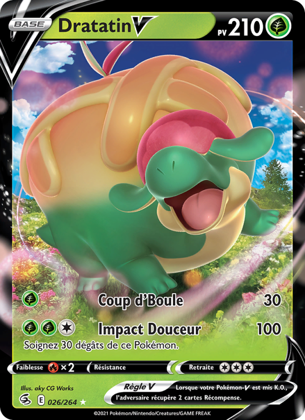 Dratatin V 26 — Fusion Strike (French Pokémon TCG card)