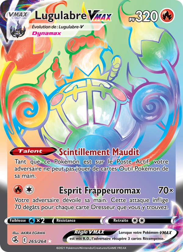 Lugulabre VMAX 265 — Fusion Strike (French Pokémon TCG card)