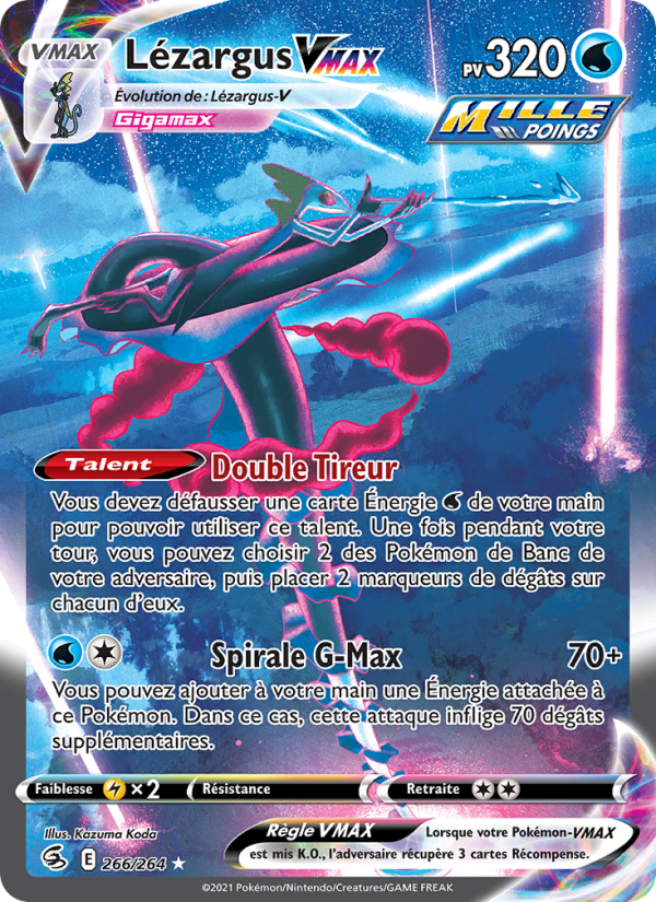 Lézargus VMAX 266 — Fusion Strike (French Pokémon TCG card)