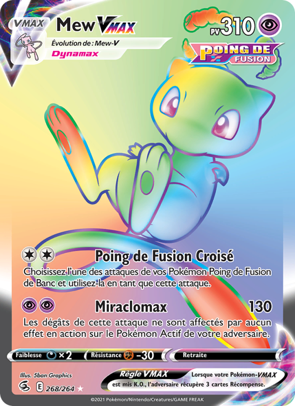 Mew VMAX 268 — Fusion Strike (French Pokémon TCG card)