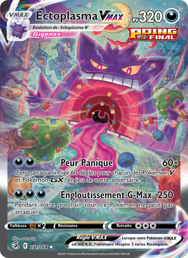 Ectoplasma VMAX 271 — Fusion Strike (French Pokémon TCG card)
