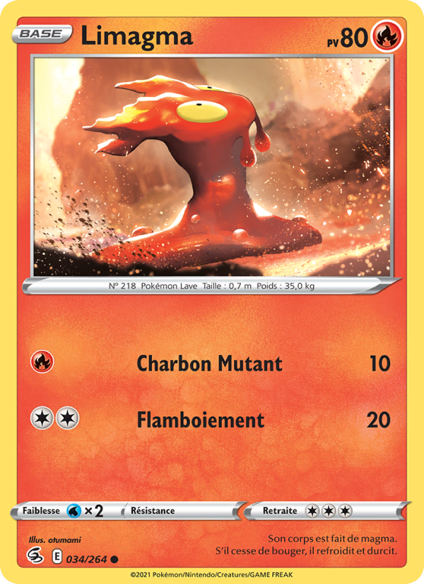 Limagma 34 — Fusion Strike (French Pokémon TCG card)