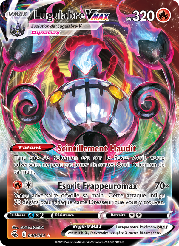 Lugulabre VMAX 40 — Fusion Strike (French Pokémon TCG card)