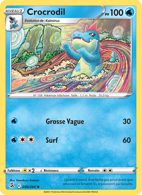 Crocrodil 56 — Fusion Strike (French Pokémon TCG card)