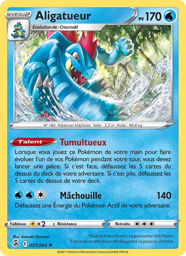 Aligatueur 57 — Fusion Strike (French Pokémon TCG card)
