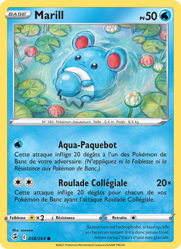 Marill 58 — Fusion Strike (French Pokémon TCG card)