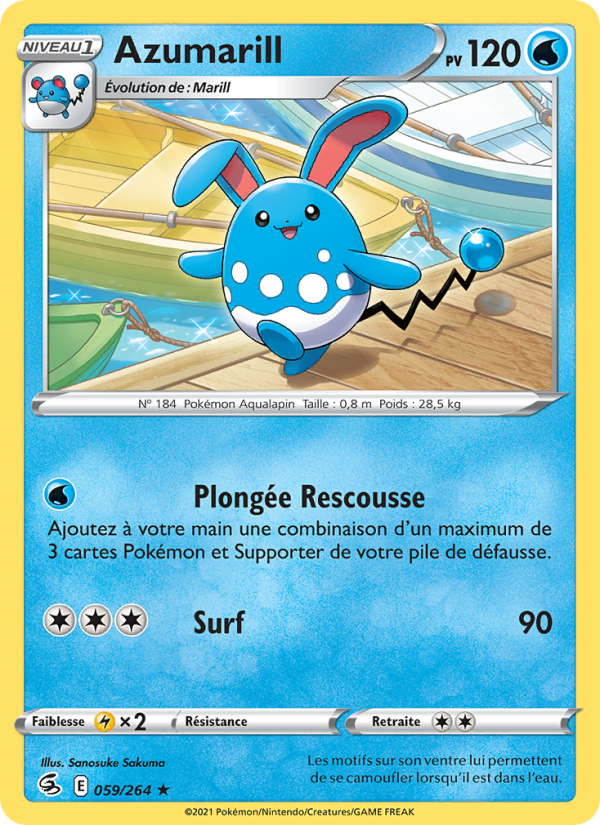 Azumarill 59 — Fusion Strike (French Pokémon TCG card)