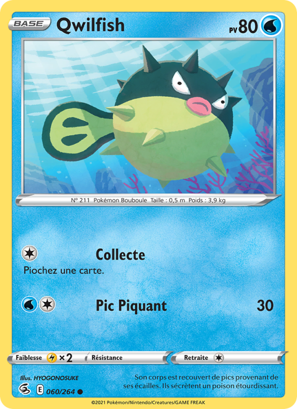 Qwilfish 60 — Fusion Strike (French Pokémon TCG card)