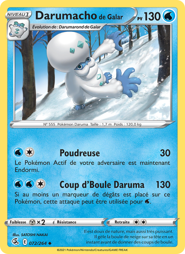 Darumacho de Galar 72 — Fusion Strike (French Pokémon TCG card)