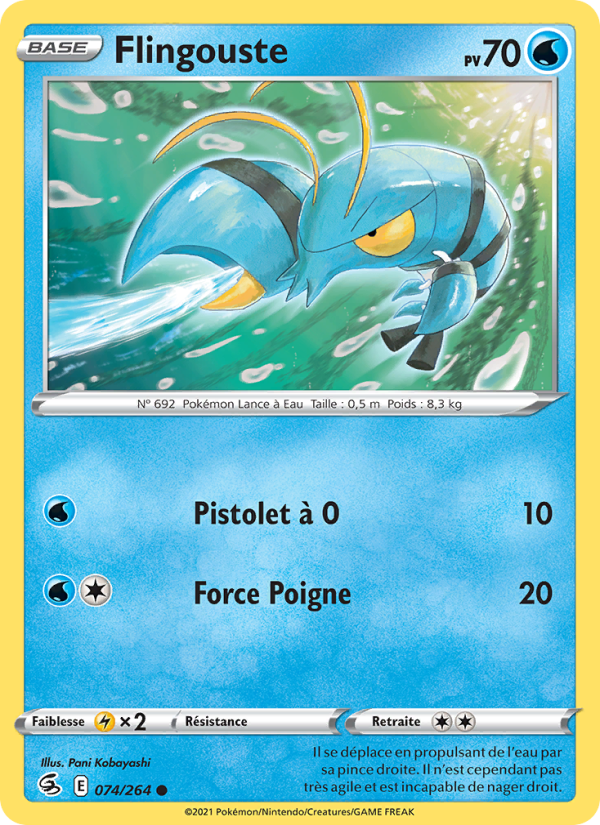 Flingouste 74 — Fusion Strike (French Pokémon TCG card)
