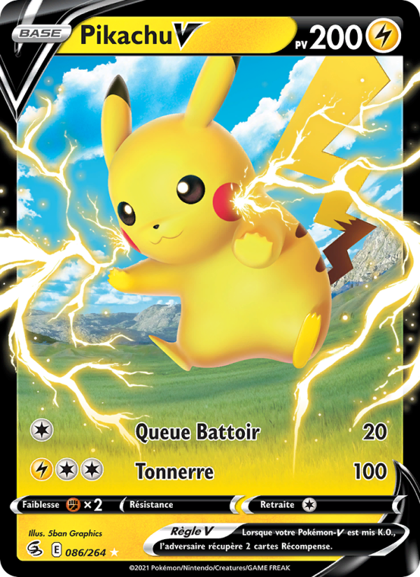 Pikachu V 86 — Fusion Strike (French Pokémon TCG card)