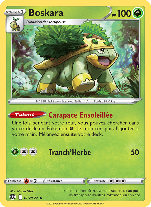 Boskara 007 — Brilliant Stars (French Pokémon TCG card)