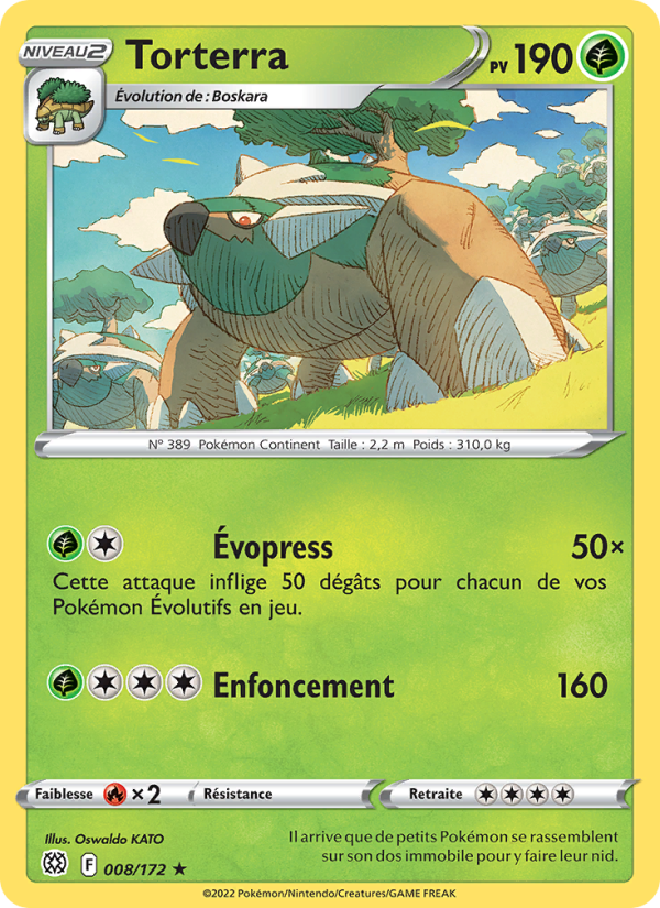 Torterra 008 — Brilliant Stars (French Pokémon TCG card)