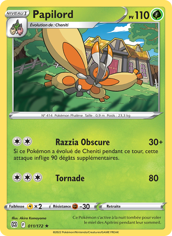 Papilord 011 — Brilliant Stars (French Pokémon TCG card)