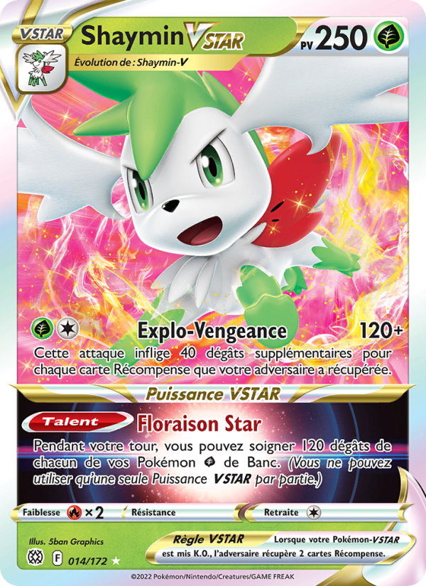 Shaymin VSTAR 014 — Brilliant Stars (French Pokémon TCG card)
