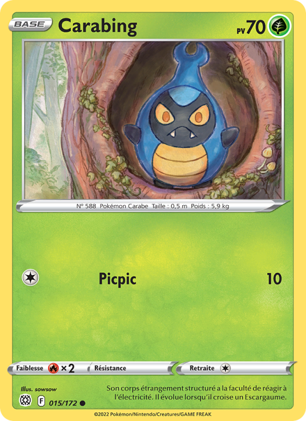 Carabing 015 — Brilliant Stars (French Pokémon TCG card)