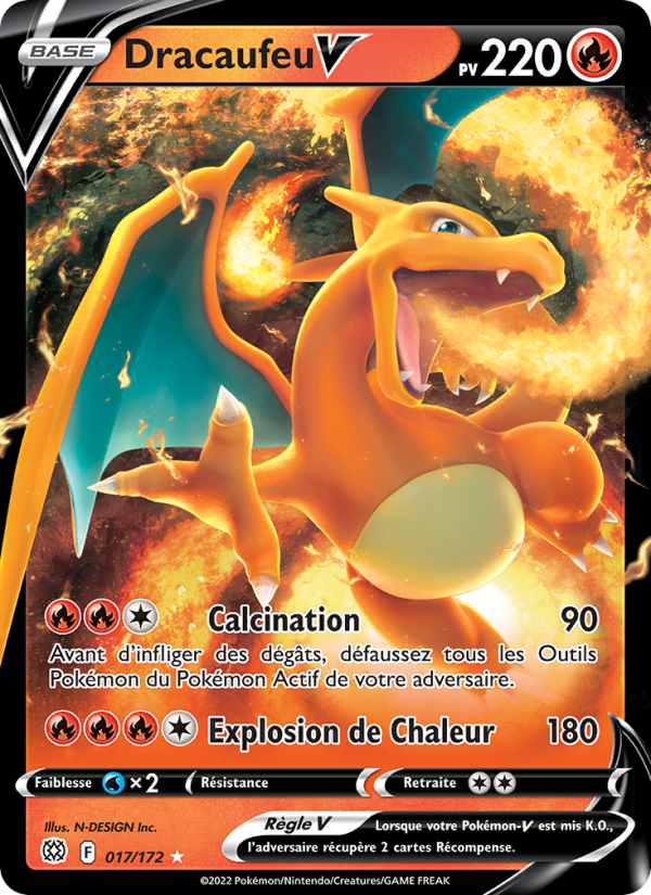Dracaufeu V 017 — Brilliant Stars (French Pokémon TCG card)