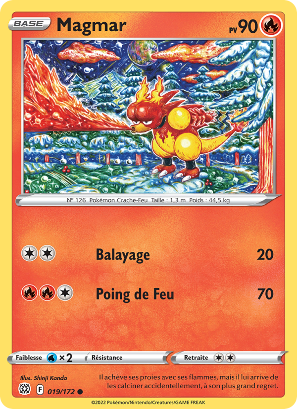 Magmar 019 — Brilliant Stars (French Pokémon TCG card)