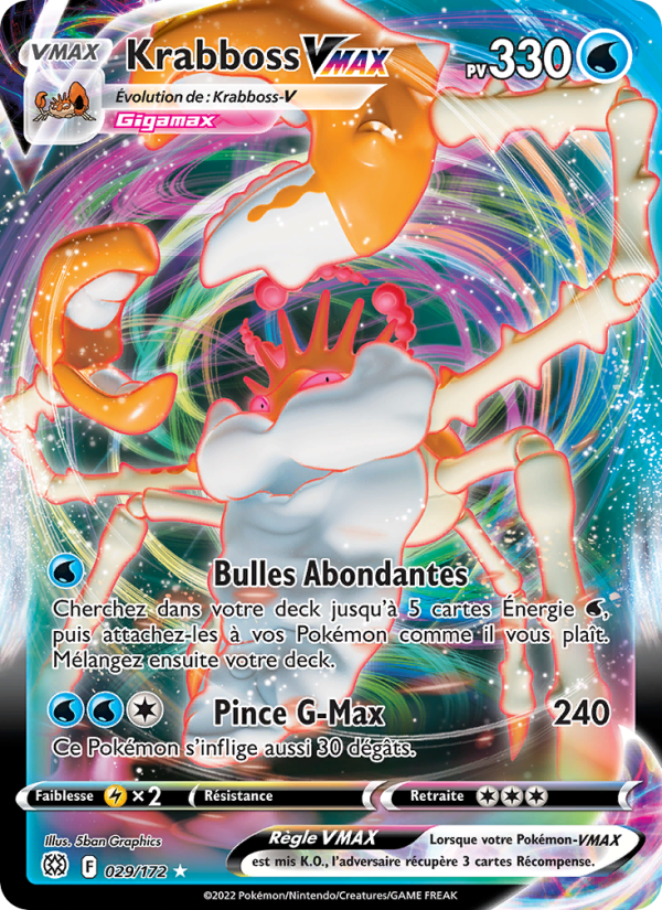 Krabboss VMAX 029 — Brilliant Stars (French Pokémon TCG card)